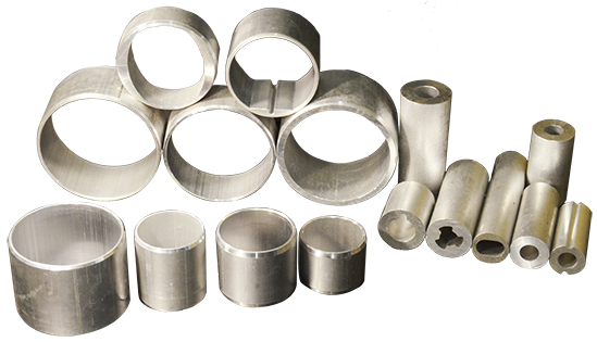 Tubi alluminio tagliati e smussati